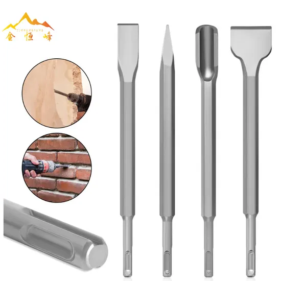 Groove Gouge Flat Chisel Electric Hammer Drill Bit Set Break Concrete Brick Wall Drilling